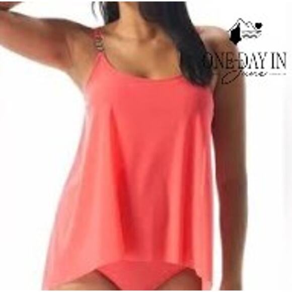 CharmLeaks Plus Size Tankini Swimsuit Size 1XL - Picture 1 of 5